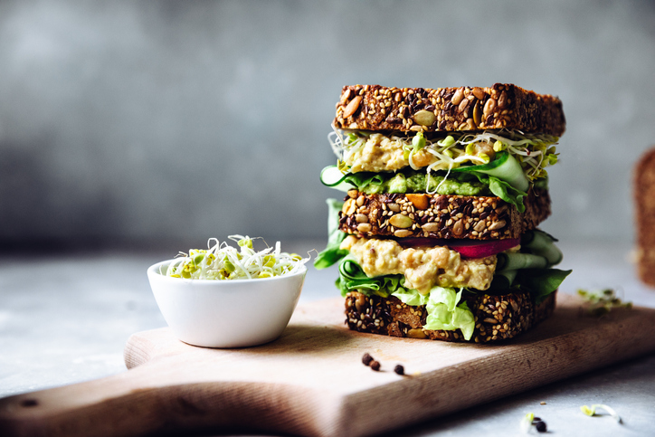 Gut-Friendly Vegan Buffalo Chickpea Salad Sandwich Recipe