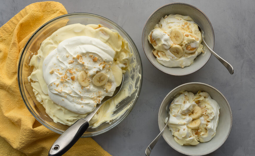 Healthy banana pudding with a side of the brain benefits
