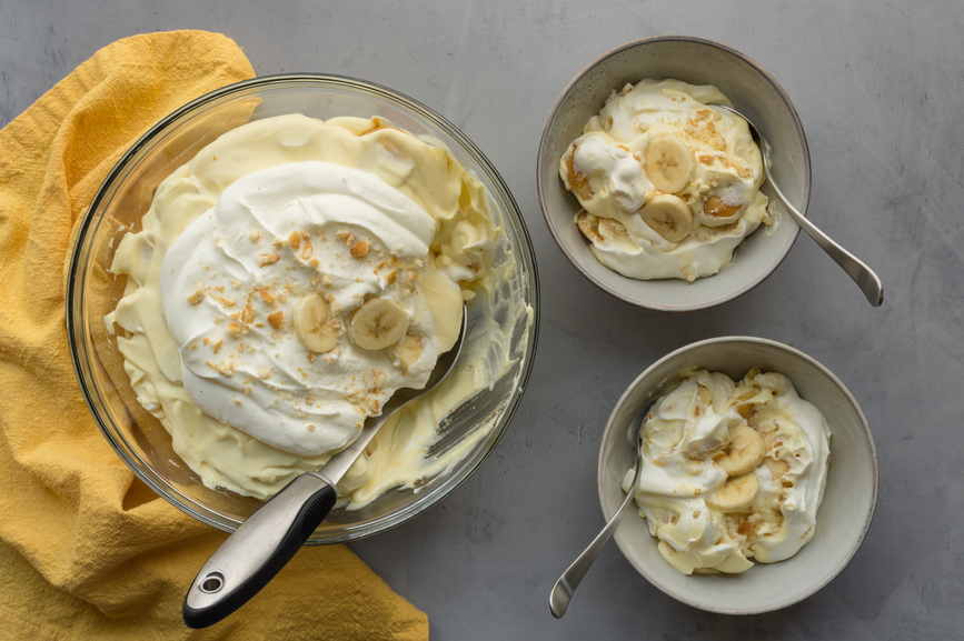 Healthy banana pudding with a side of the brain benefits